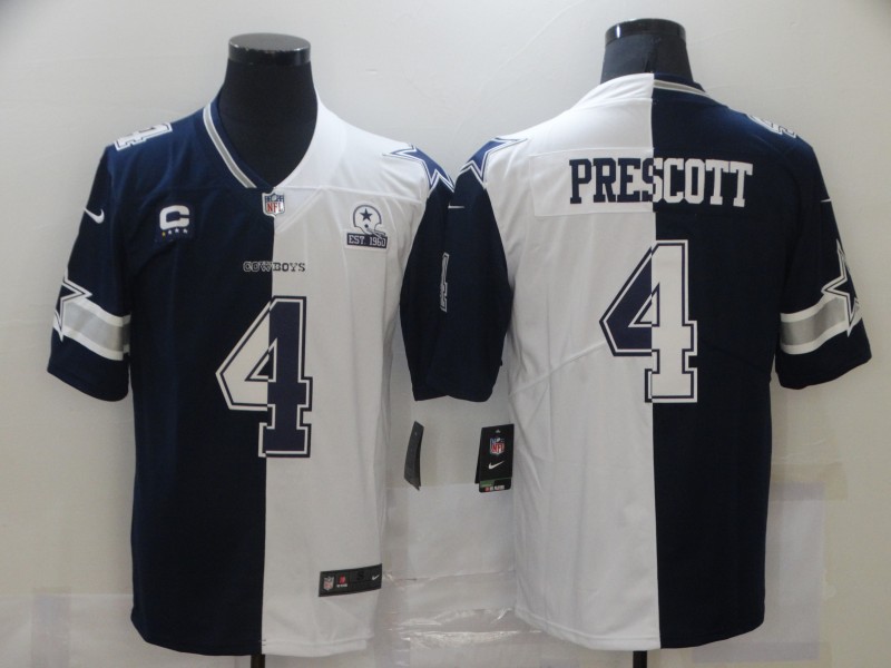 Men Dallas Cowboys #4 Prescott blue white Nike Vapor Untouchable Limited NFL Jerseys